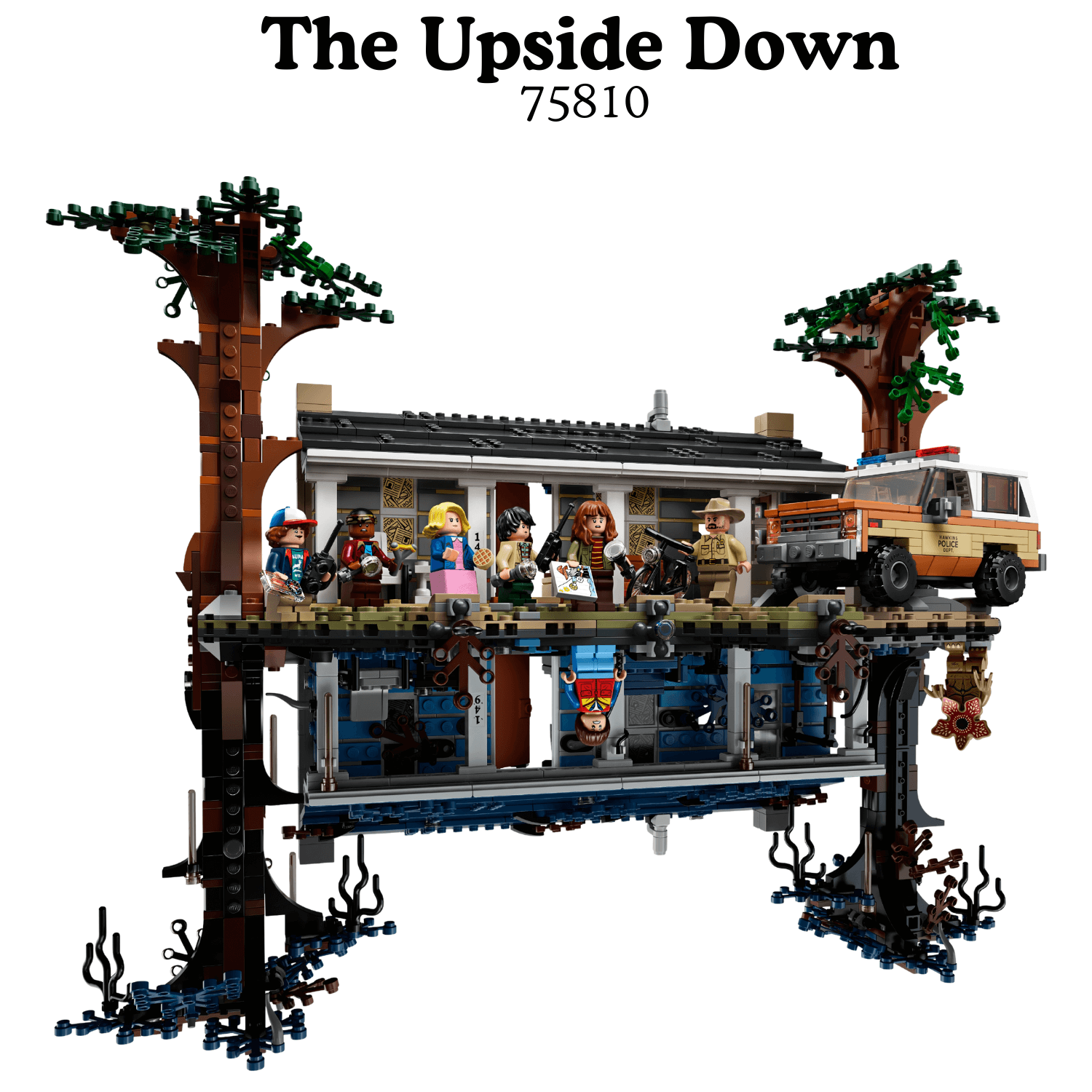 2287PCS Stranger Things The Upside Down EU model featuring Byers’ house and characters from the series.